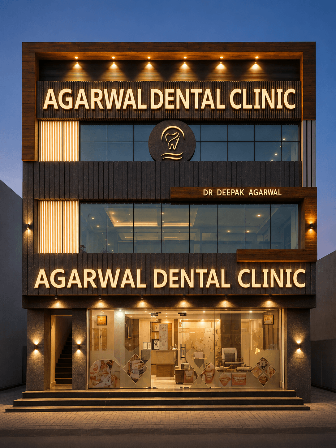 Agarwal Dental Clinic & Implant Centre three-story building in Kurukshetra